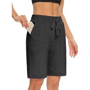 Womens Yoga Shorts Charcoal